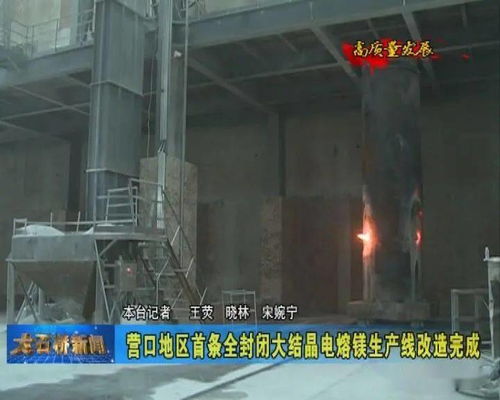 高質量發展 營口地區首條全封閉大結晶電熔鎂生產線改造完成